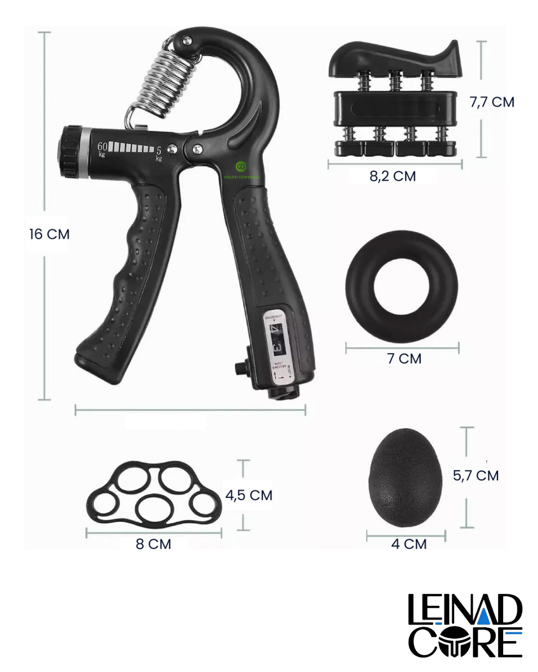 SET DE HAND GRIP EJERCITADOR DE MANO